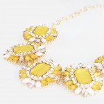 MIRARI Yellow Opal Foliage Marquise Stone Necklace
